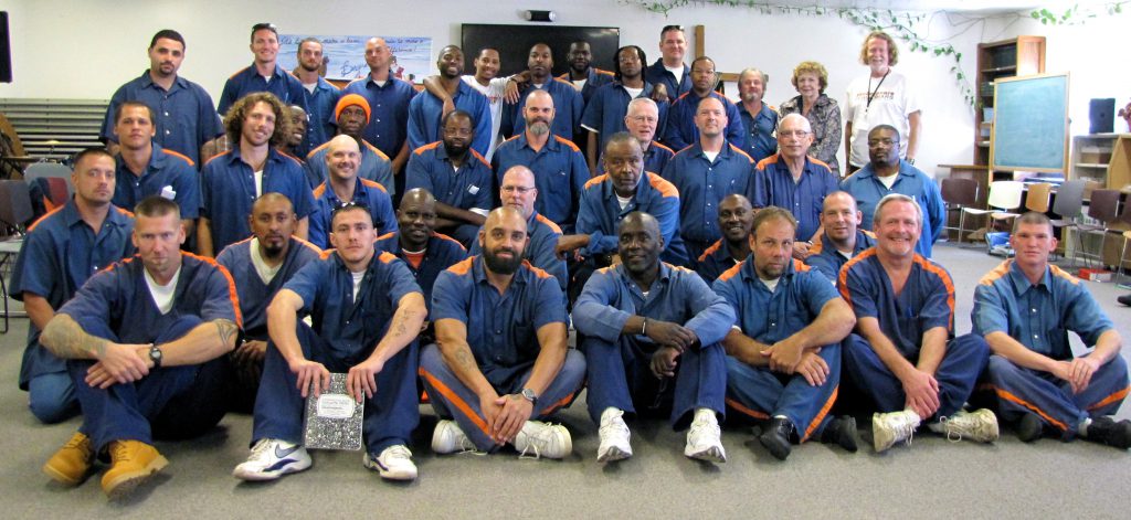 On September 21, 2015, the three SBB/MI circles at the West Shoreline Correctional Facility held their first matriculataion ceremony by sharing monologues, original songs, and personal pieces with Warden Mary Berghuis, 13 invited guests, and 14 prisoner journeymen. 40 prisoners matriculated in what is the single largest matriculation circle in the 20 year history of Shakespeare Behind Bars. Following the rite of passage, each of the 9 matriculators received a copy of The Collected Works of William Shakespeare, an SBB|MI t-shirt, and an SBB wristband.